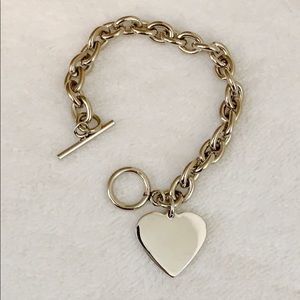 Nordstrom Via C Heart Charm Chain Bracelet